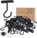 2.5in Ceiling Hooks Bulk for Hanging Plants 20Pack Black