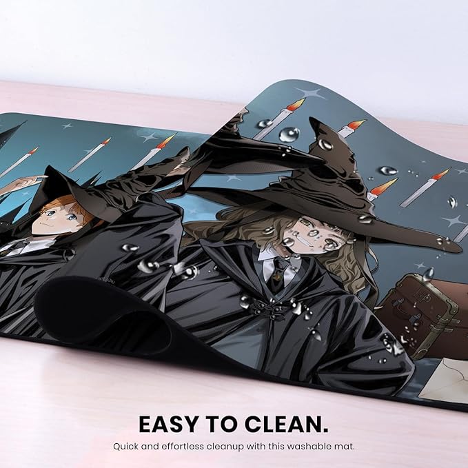 Head Case Designs Officially Licensed Harry Potter Ron, Harry, Hermione Graphics 37.4 x 15.75 x 0.16 inches (900 x 400 mm) - XL Gaming Office Desk PC Keyboard Mouse Mat Pad