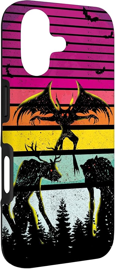 Cryptkin Cute Mothman Cryptid Map Case for iPhone 17