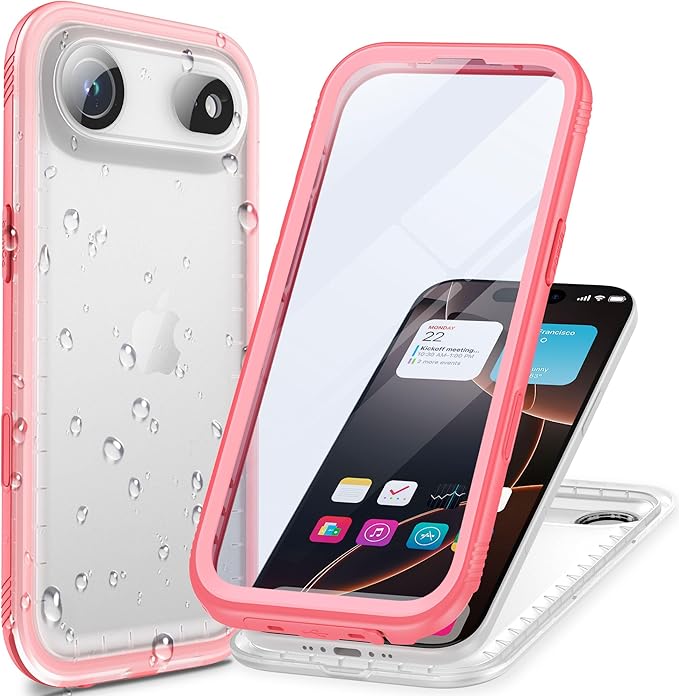 Cozycase TOP Waterproof Case for iPhone Air - Military Heavy Duty 360 Shockproof Full Body with Screen Camera Protector Double IP68 Water Dust Drop Proof Hard Rugged Tough Front Back Slim Cover