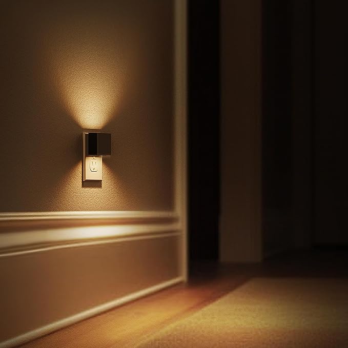 L LOHAS LED Night Light,Night Lights Plug into Wall,[2-Pack] Dusk to Dawn Sensor,Brightness Adjustable,3000K Soft White,Plug in Nightlight for Adults Bathroom Hallway Kitchen