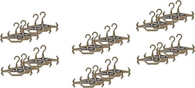 Tough Hook Original Heavy Duty Hangers – The Superhero of Hangers USA-Made, Anti-Slip ABS Resin Tactical Hanger for Police Gear, Scuba Gear & Dive BCD – DuraResin 200-lb Cap Wetsuit Hanger, 24 Tan
