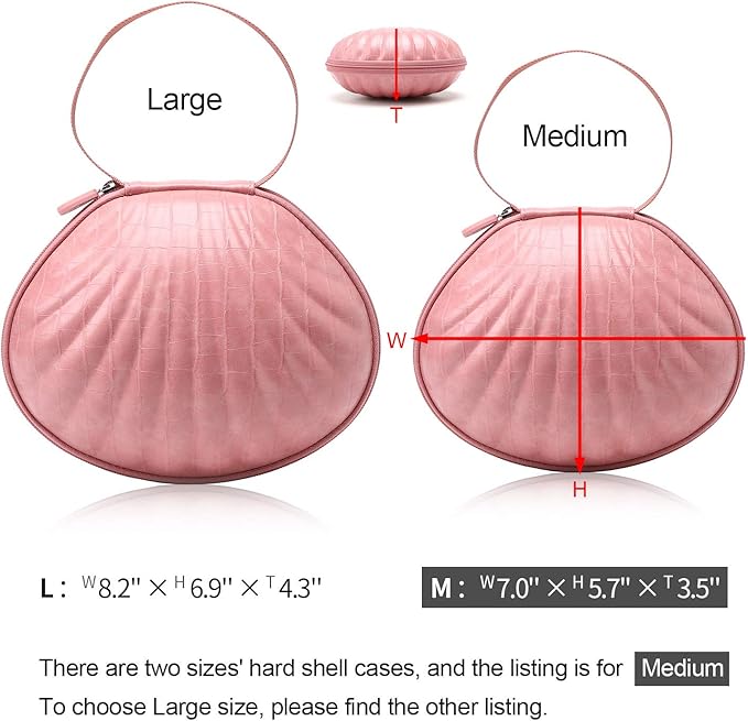 Hard Travel Case for Silicone Bras [A-C Cup] Premium Nubra Organizer Portable Lingerie Underwear Storage Bag (Crocodile, Rose Gold)