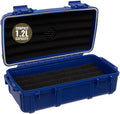 Waterproof Storage Case 1.2 L Capacity – Heavy-Duty Gear Box with Foam, Carabiner & Lanyard – Crushproof, Airtight Outdoor Container for Camping, Hiking, Fishing