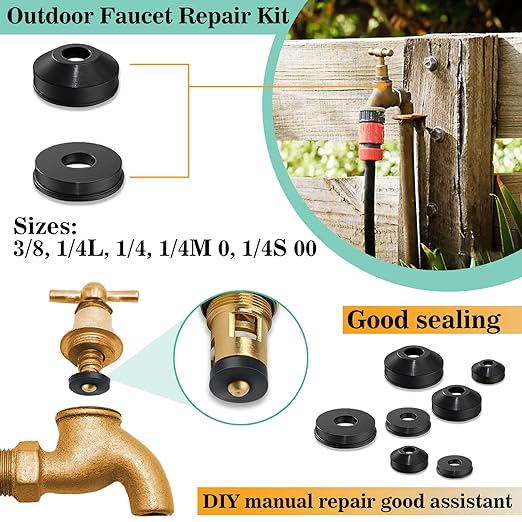 XBVV 37 Size 1075 Pcs Faucet Washers & O-Rings Kit & Plumbing Gasket 3-in-1 Home Universal Rubber Washers Assortment Kit for Faucet Hose Spigot Plumbing Seal Repair with Pick Hook
