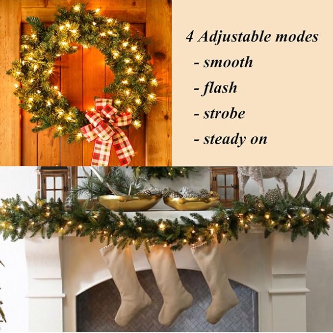 3 Pack Rechargeable Fairy Lights 10ft 30 LED, 4 Modes Battery Copper Wire String Light, Micro Firefly Starry Lighting for Wedding Party Bedroom Decor, Warm White