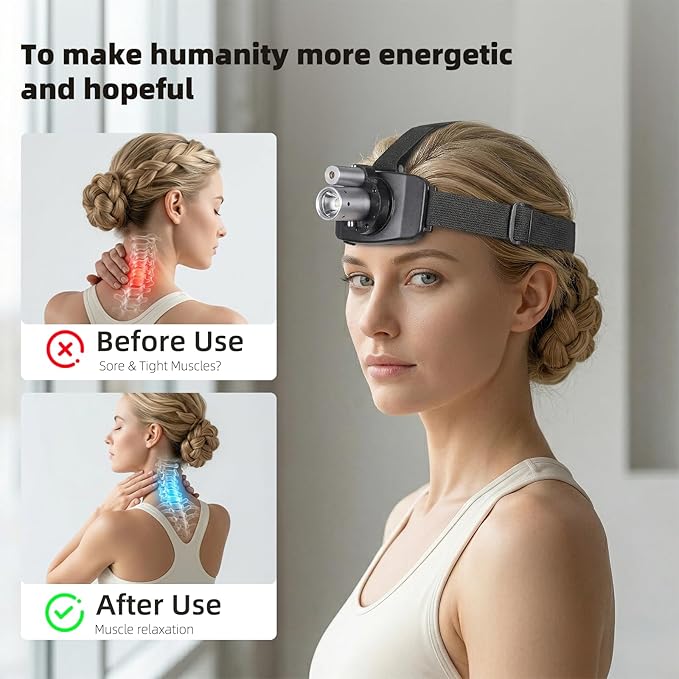 Mustools 2026 New Rechargeable LED Laser Headlamp Physical Therapy Headlamp High Lumens- Lightweight Enhance Professional Physical Therapy with Adjustable Angles Headband Comfortable Easy to Adjust