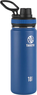 Takeya Originals 18 oz Vacuum Insulated Stainless Steel Water Bottle - Leakproof & BPA-Free Spout Lid - Keeps Drinks Cold 24 Hrs/Hot 12 Hrs - Double-Wall Design - Ideal for Active Lifestyles, Navy