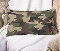 EKOBLA Decorative Pillow Cushion Covers Camouflage Pattern Military Combat Woodland Square Throw Waist Pillow Case Cushion Cases for Sofa Bedroom Living Room 12x20 Inches, Green Black