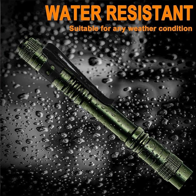 Beieverluck 10 Pack Mini LED Flashlight with Clip, 200 Lumens, Adjustable Focus, Water-Resistant, Perfect for Camping, Outdoor, Emergency Use