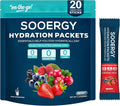 Electrolytes Powder Packets Sugar Free Hydration Packets, Liquid Daily IV Electrolyte Drink Mixex for Rehydration with Electrolytes, Vitamins, 0 Calorie, Mix Berry Flavor, 20 Sticks