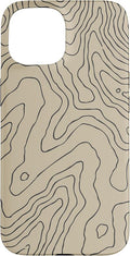 Coyote Country Guide Lines Topographical Contour Map Case for iPhone 15
