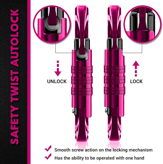 Rhino Produxs 12kN (2697 lbs) Heavy Duty Carabiner Clips, for Securing Pets, Outdoor, Camping, Hiking, Hammock, Dog Leash Harness, Keychains