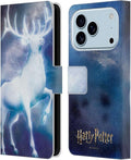 Head Case Designs Officially Licensed Harry Potter Stag Patronus Prisoner of Azkaban II Leather Wallet Case Compatible with Apple iPhone 17 Pro