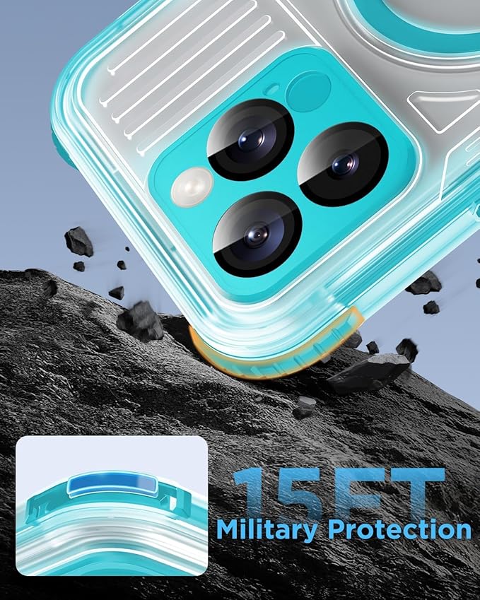 for iPhone 16 Pro Max Waterproof Case with Magsafe, Built-in [Camera & Screen Protector] [Lanyard], IP68 Water Proof Full Body Dustproof Heavy Duty Frosted Protective Phone Cover, 6.9" Teal