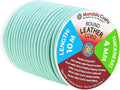 Mandala Crafts Round Genuine Mint Leather Cord for Jewelry Making – 4mm Cowhide Leather Rope String Lace for Kumihimo – 11 Yards Cowhide Craft Cording Spool