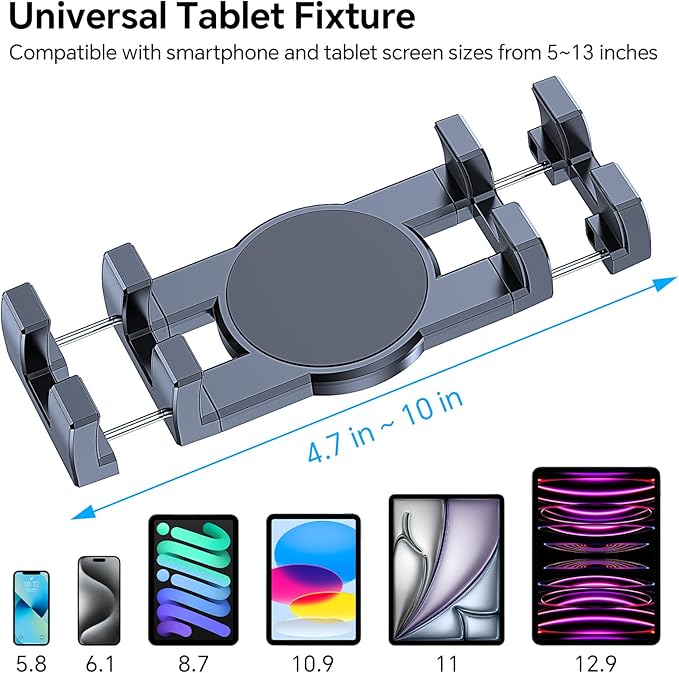 Tablet Holder for Car ipad Holder for Car【Windshield+Dash】Suction Cup ipad Mount for Truck Stand【360° 】Tablet Car Mount soporte para tableta para auto for All 4.7"-12.9" Apple iPad Samsung Galaxy Tab