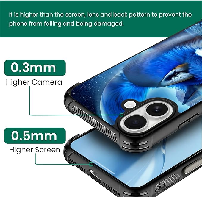 for iPhone 17 Case,for MagSafe Graphic Design for Girl Boy Soft Silicone Hard Acrylic Shock Protection Designed for iPhone 17 Snowy Mountain Fox Lake Pattern