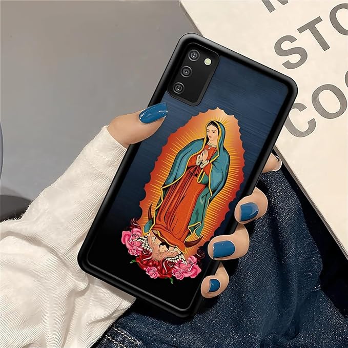 for Samsung Galaxy S20 FE Case, Red Virgen Guadalupe Pattern Graphic Design Girl Boy Soft Silicone Hard Acrylic Shock Protection for Samsung Galaxy S20 FE