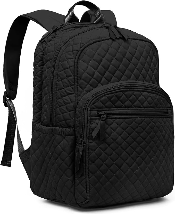 Backpack for Women,College Backpack,Quilted Casual Daypack,Waterproof Bookbag for 15.6Inch Laptop