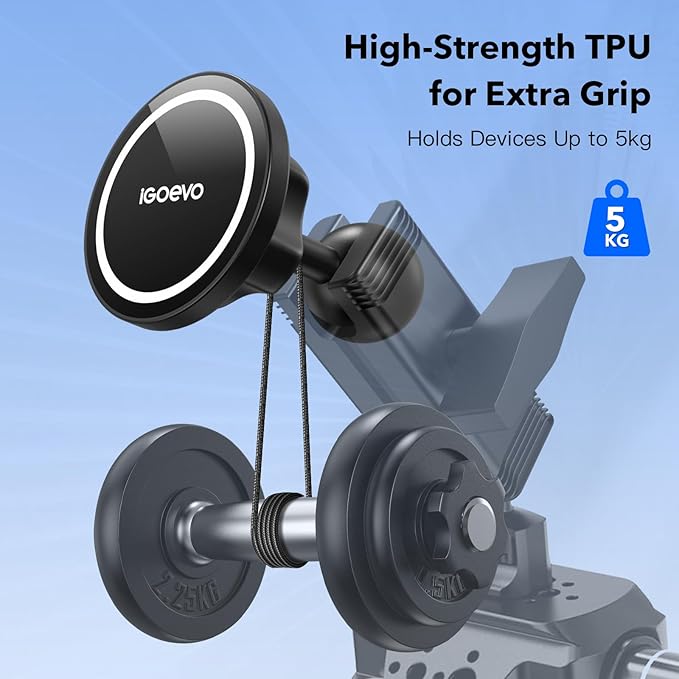 1-Inch B Size Ball Magnetic Phone Mount – Compatible with RAM Bases, Strong Magnet Car Holder for MagSafe and Metal Plate Phones, Dashboard Installation