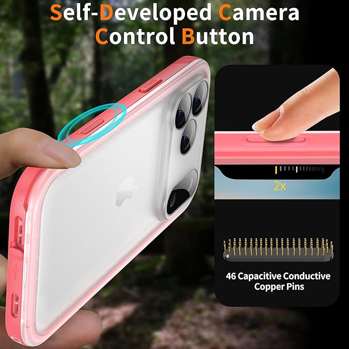 Cozycase TOP Military Protective IP68 Waterproof Case for iPhone 17 Pro Heavy Duty 360 Shockproof Full Body with Screen Camera Protector Double Dustproof Hard Tough 17Pro Front Back Cover