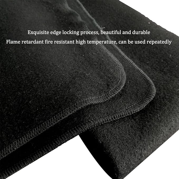 24 x 24 inches Fire Blanket for Heat Resistant Welding Blanket Flame Retardant Carbon Felt Barbecue Mat Outdoor Emergency Fireproof Mat for Grill, Stove, BBQ
