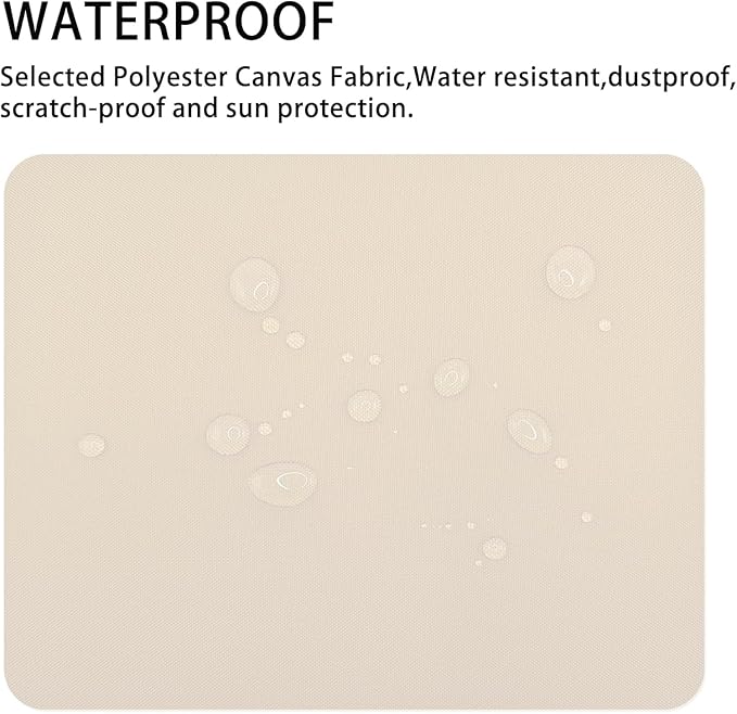 Gheeidau Canvas Repair Patch 9×11 Inch 3Pcs Waterproof Self-Adhesive Fabric Repair Patch for Tents,Boat Cover,Pop Up Canopy,Patio,Bags,Car Seats,Sofas,Furniture Cover(Beige 2.0)