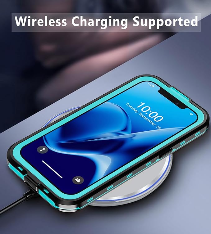 for iPhone 16e Case, Full Body Shockproof Cover with Screen Protector for iPhone 16e - Blue