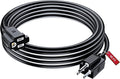 Maximm 15 Ft Black and White Extension Cord, Heavy Duty 16 AWG, ETL Listed for Workshop & Outdoor Use