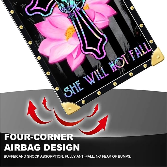 for iPhone 17 Pro Case Luxury Golden Decoration for Girl Women Soft TPU Shockproof Protective Hard PC Back for iPhone 17 Pro Crazy Pattern Praying Cross Hands