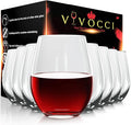 Vivocci Unbreakable Plastic Stemless Outdoor Wine Glasses 20 oz | Tritan Heavy Base | Shatterproof Glassware | Ideal For Cocktails & Scotch | Perfect For Homes & Bars | Dishwasher Safe | Buy 8 Pay 6
