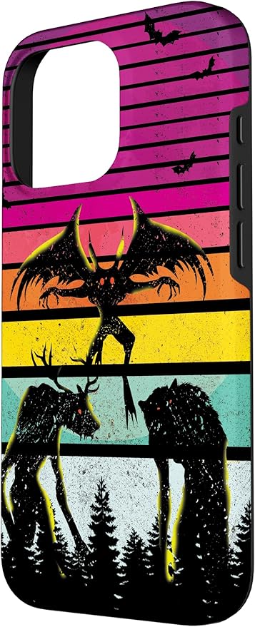 Cryptkin Cute Mothman Cryptid Map Case for iPhone 16 Pro
