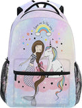 Wamika Mermaid Unicorn Kids Backpack Rainbow Horse School Backpacks Boys Girls Preschool Book Bag