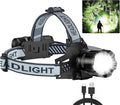 NiaoChao Headlamp Rechargeable, 99000 LM Super Bright LED Head Lamp with 3 Modes, 90° Adjustable Head Lights for Forehead, 20+Hrs Runtime & IPX6 Waterproof HeadLamps for Camping Running