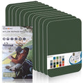 Cahomo 7.9x3.9 inch 12 PCS Nylon Repair Patch Nylon Repair Tape Self Adhesive Fabric Tapes Outdoor Camping Gear Fabric kit for Tent, Umbrella, Down Jackets, Sleeping Bag, Knapsack（Army Green）