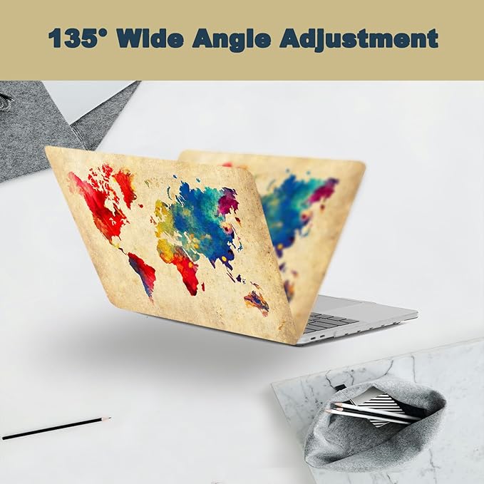 Protective Case for MacBook Pro 13 inch Retina 2015-2012 Release (Model A1502 A1425),13.3" Pretty Prints Hardshell Cover & Keyboard Cover for Laptop Pro 13.3",Retro World Map