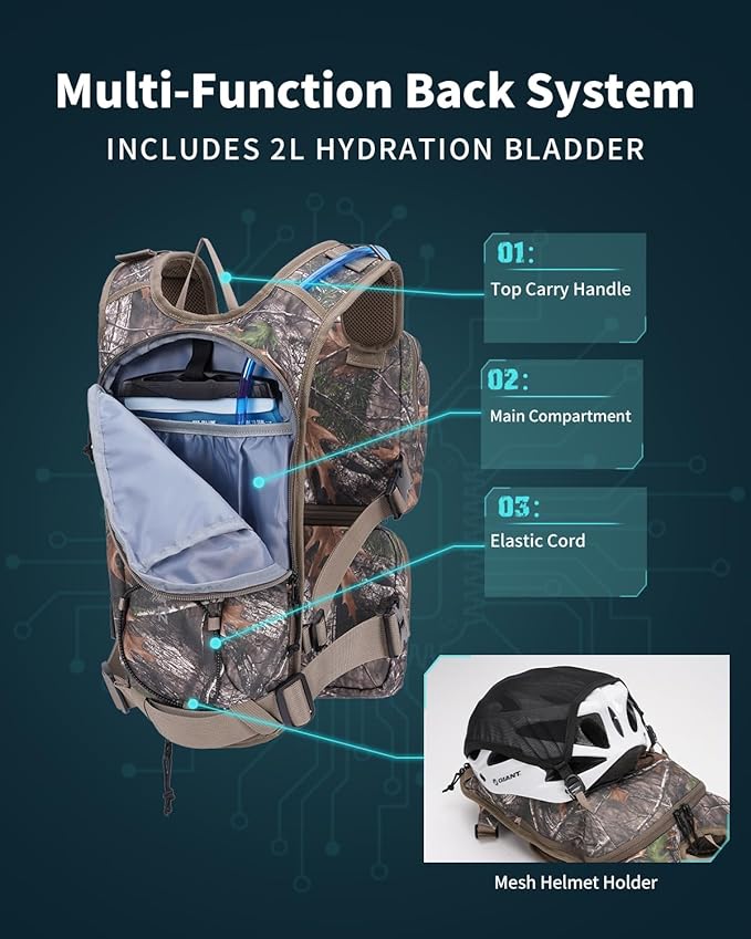 Blue Quartz 3-in-1 Running Vest with 2L Water Bladder, Lightweight Tactical Hydration Backpack with Detachable Waist Pack, Reflective Chest Pack for Hiking Running Cycling Race for Women Men