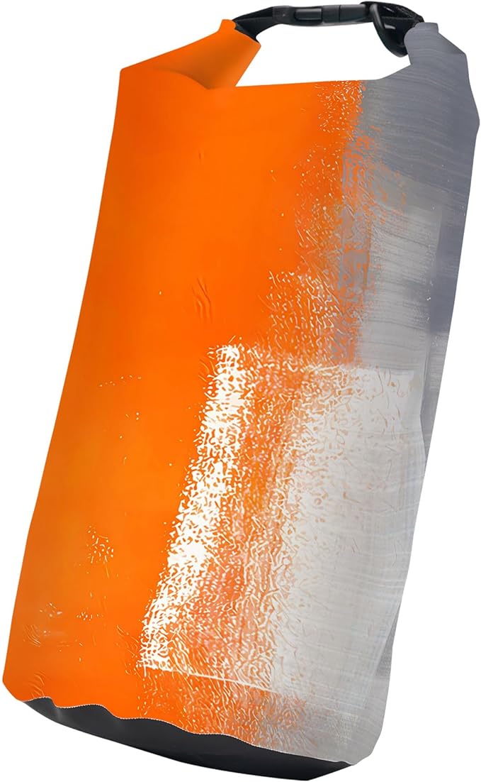 Waterproof Dry Bag Marine Dry Bags for Kayaking Hiking Orange Gray Abstract Art Painting Backpack Roll-Top Closure Bag - Backpack Waterproof Phone Case 5L
