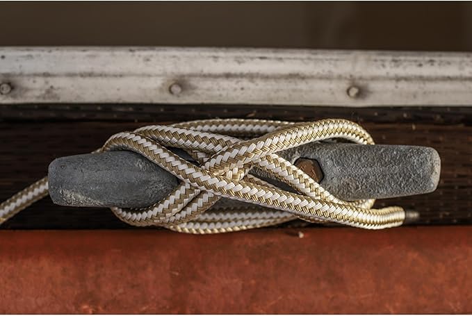 CDL3815WG, Dock Line, 3/8" Diameter - 15' Length, Double Braid, White Gold