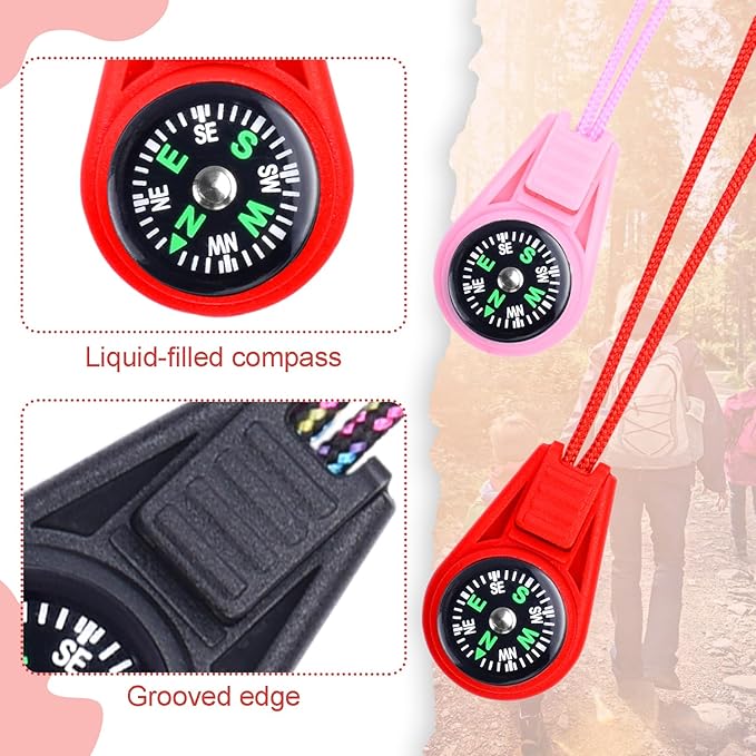 50 Pack Compass for Kids Mini Compasses Bulk Kids Toy Compass for Party Favor/Hiking/Scout Classroom Learning Directions