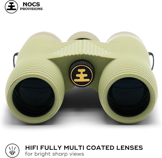 Nocs Provisions Field Issue Compact 10x32 Waterproof Binoculars, Shockproof, Fogproof, 10X Magnification, Bak4 Prism, Multi-Coated Lenses for Adults & Kids, Bird Watching, Hunting & Wildlife Viewing