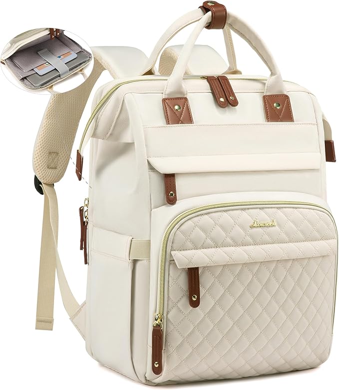LOVEVOOK Laptop Backpack for Women, 15.6'' Waterproof Nurse Bag Teacher Work Backpack Purse for Women, Travel Computer Backpack for College Office Business Ladies