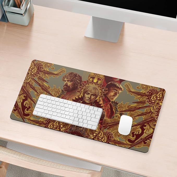 Head Case Designs Officially Licensed HBO Game of Thrones Tyrion, Cersei, Jaime Graphic Art 23.62 x 11.81 x 0.12 inches (600 x 300 mm) - L Gaming Office Desk PC Keyboard Mouse Mat Pad