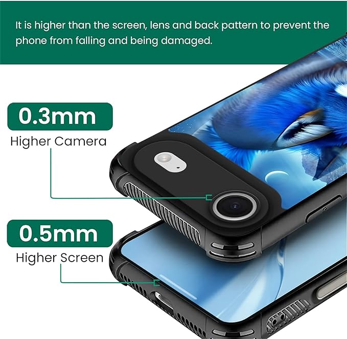 for iPhone 17 Air Case,for MagSafe Graphic Design for Girl Boy Soft Silicone Hard Acrylic Shock Protection Designed for iPhone 17 Air Snowy Mountain Fox Lake Pattern