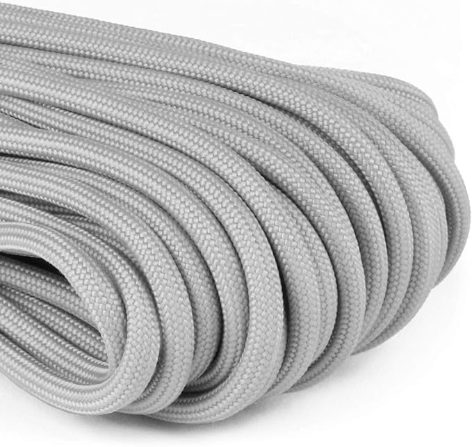 Atwood Rope MFG 550 Paracord 100 Feet 7-Strand Core Parachute Cord (Grey)