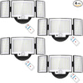CLAONER LED Security Lights Motion Sensor Outdoor, 20W 3000LM Floodlight 6500K 3 Modes, IP65 Waterproof 3 Head Detected Flood Light for Garage, Yard, Door, Porch, Patio (4 Pack)