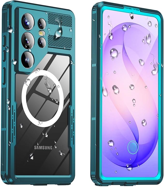 for Samsung Galaxy S26 Ultra Waterproof Case, [Fit for Magsafe] [IP68 Water Proof] [Built-in Screen Protector], Magnetic Heavy Duty Military Grade Rugged Phone Case for S 26 Ultra 6.9", Teal
