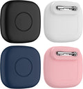 4-Pack Waterproof Silicone Case with Pin for Tile Mate 2024/2022 – Hidden GPS Tracker Holder for Kids, Teens, Elderly, Pets, Bags, Luggage – Anti-Lost & Anti-Scratch Cover – Black/Blue/White/Pink