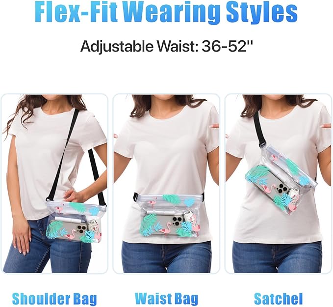 F-color Waterproof Fanny Pack - Cruise Essentials 2026 - Waterproof Pouch with Adjustable Waist Strap, Triple Zipper Roll-Top Dry Bag for Phone, Keep Passport Valuables Dry for Beach Kayaking Boating